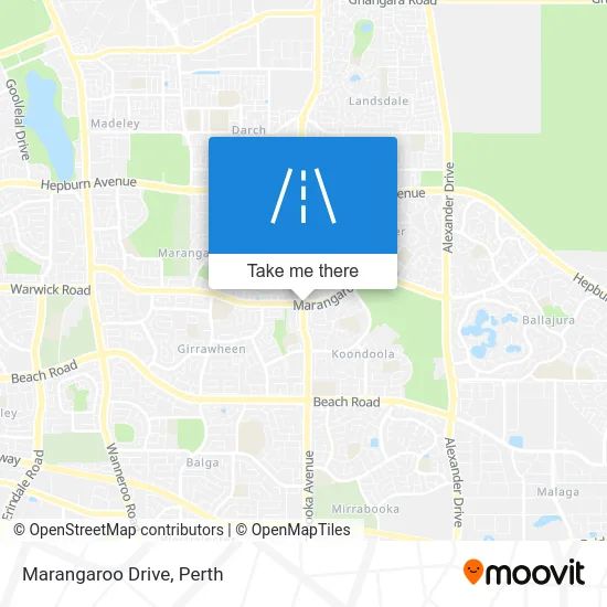 Mapa Marangaroo Drive