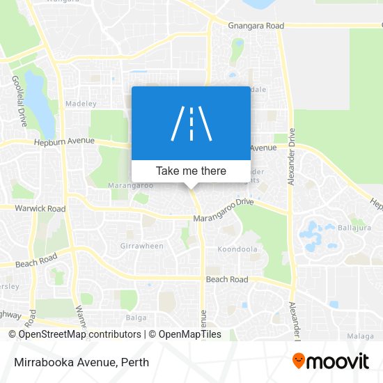 Mirrabooka Avenue map