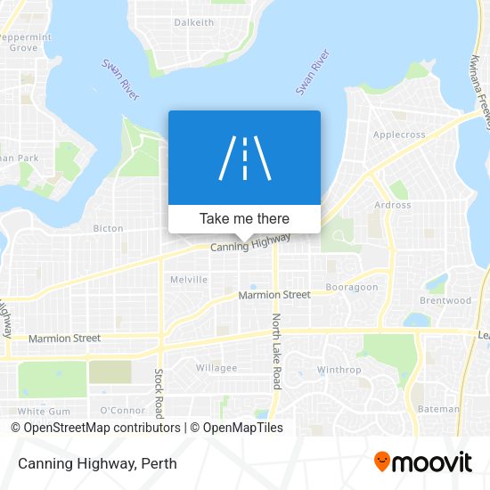 Canning Highway map
