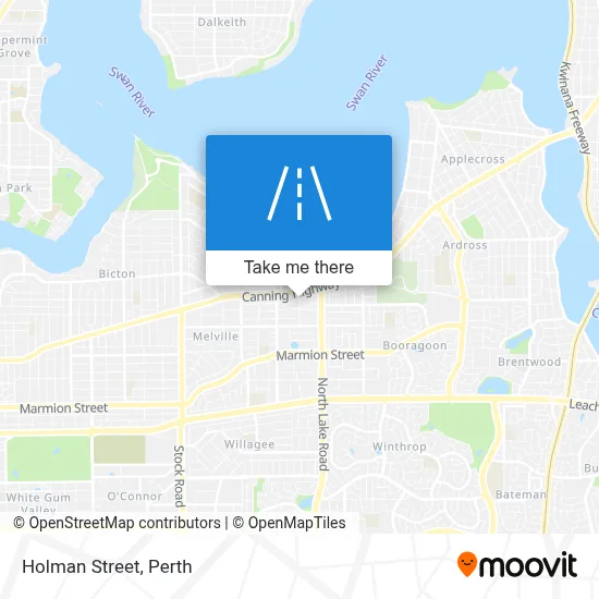 Mapa Holman Street