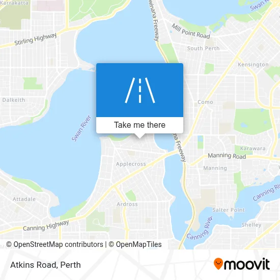 Mapa Atkins Road