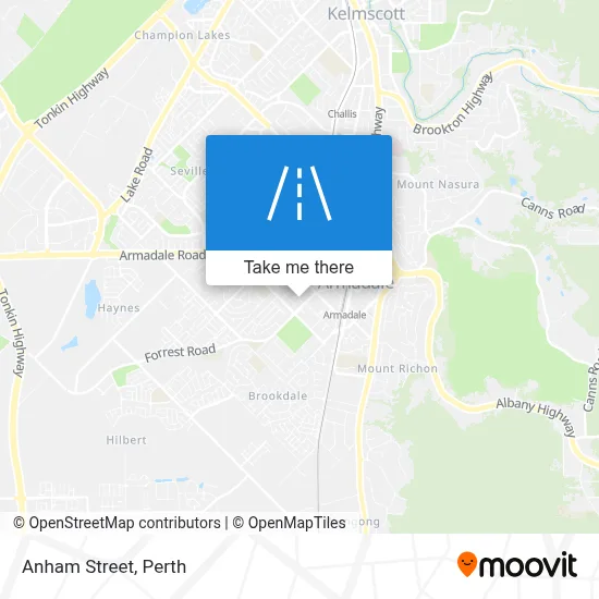 Mapa Anham Street