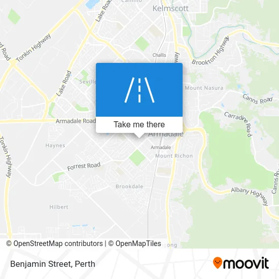 Mapa Benjamin Street