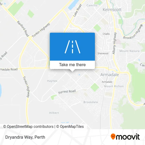 Mapa Dryandra Way