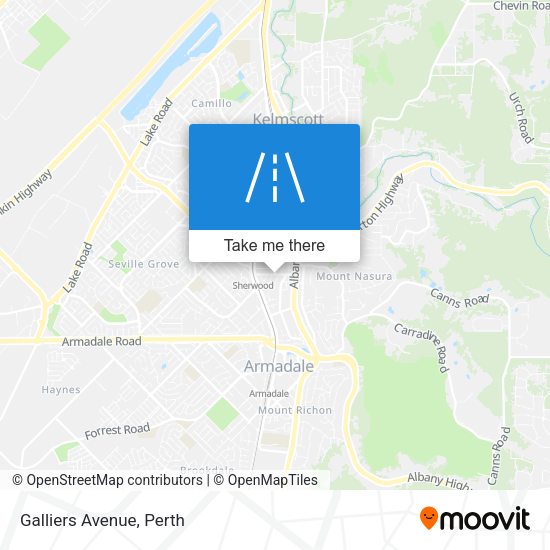 Galliers Avenue map
