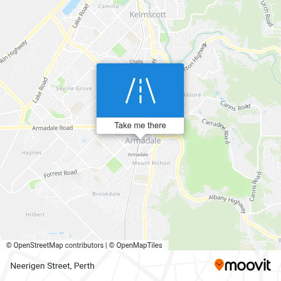 Mapa Neerigen Street
