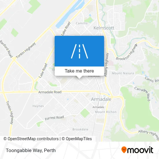 Mapa Toongabbie Way