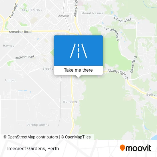 Mapa Treecrest Gardens