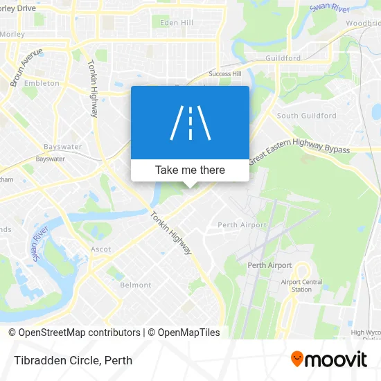 Mapa Tibradden Circle