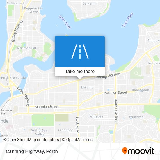 Canning Highway map
