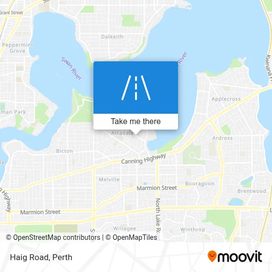 Mapa Haig Road