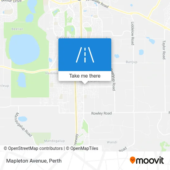 Mapa Mapleton Avenue