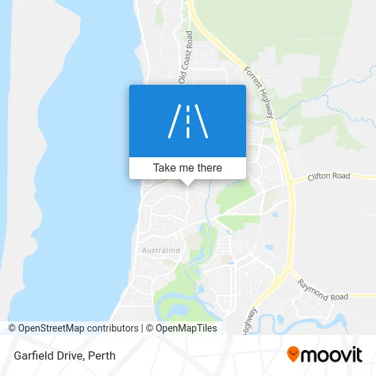 Mapa Garfield Drive