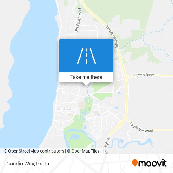 Gaudin Way map