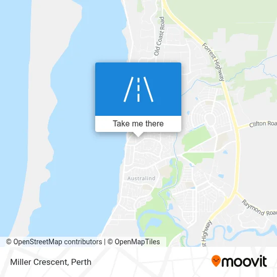 Mapa Miller Crescent