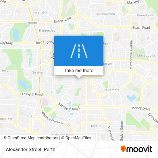 Mapa Alexander Street