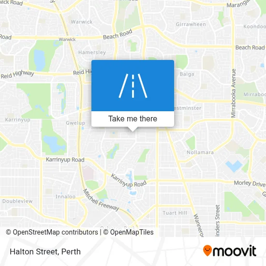 Mapa Halton Street