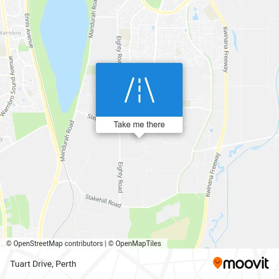 Mapa Tuart Drive