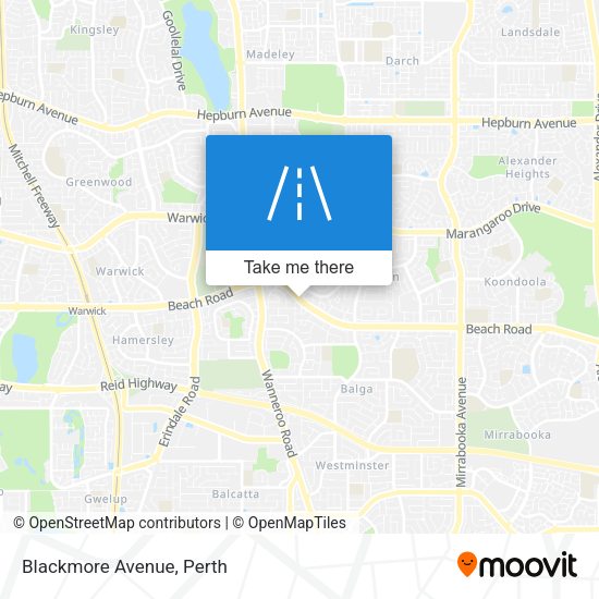 Blackmore Avenue map