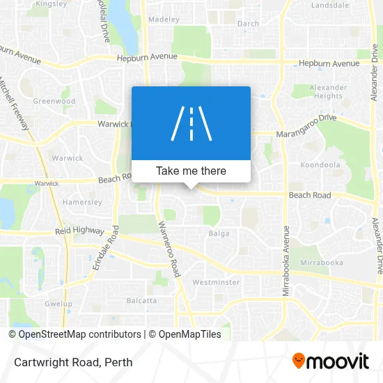 Mapa Cartwright Road