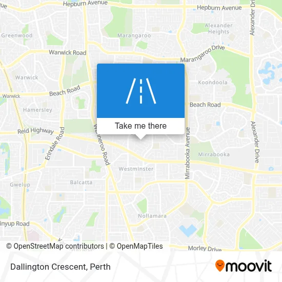 Mapa Dallington Crescent
