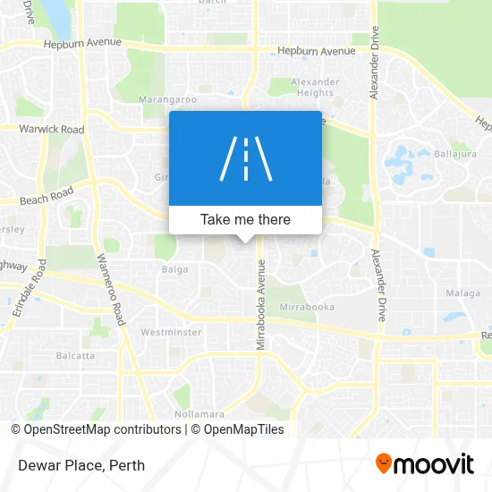 Mapa Dewar Place