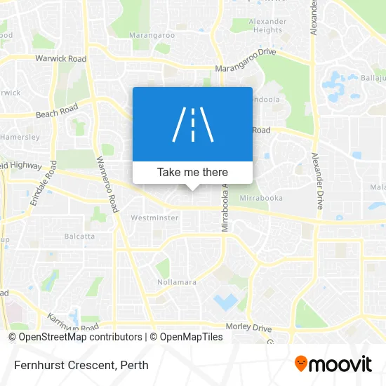 Mapa Fernhurst Crescent
