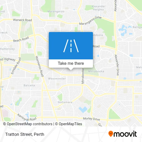 Mapa Tratton Street