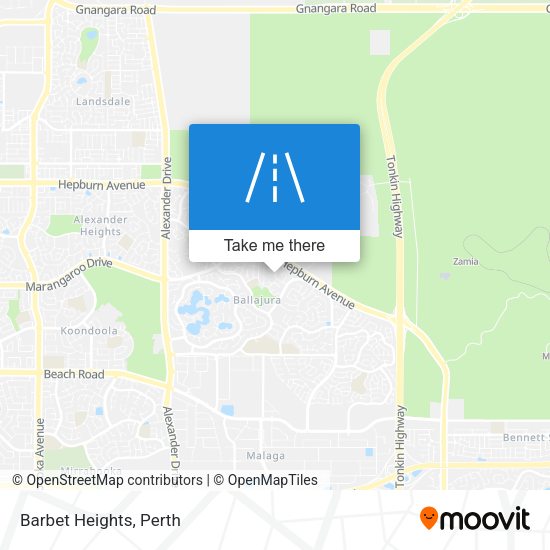 Barbet Heights map
