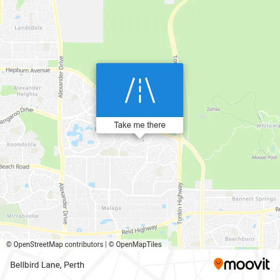 Mapa Bellbird Lane