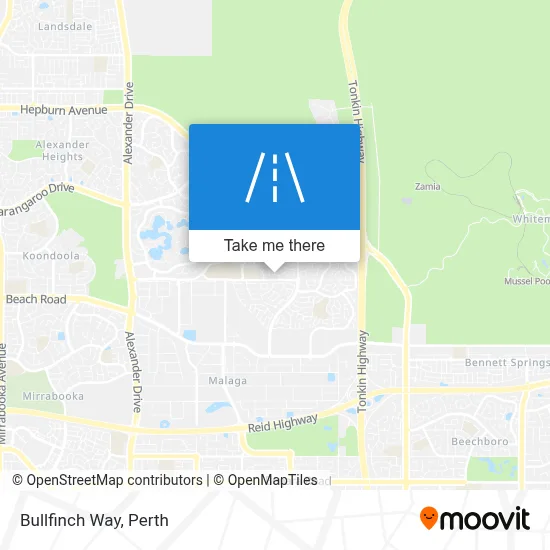 Mapa Bullfinch Way