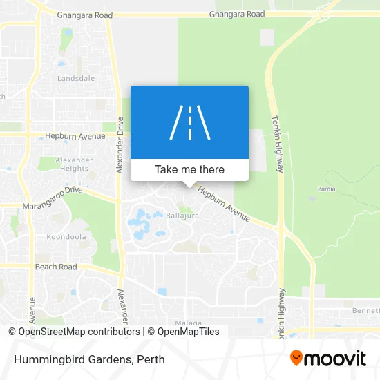 Mapa Hummingbird Gardens