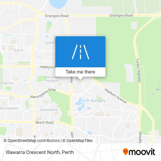 Illawarra Crescent North map