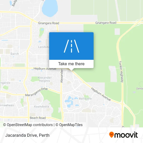 Mapa Jacaranda Drive