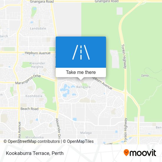 Kookaburra Terrace map