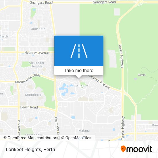 Lorikeet Heights map