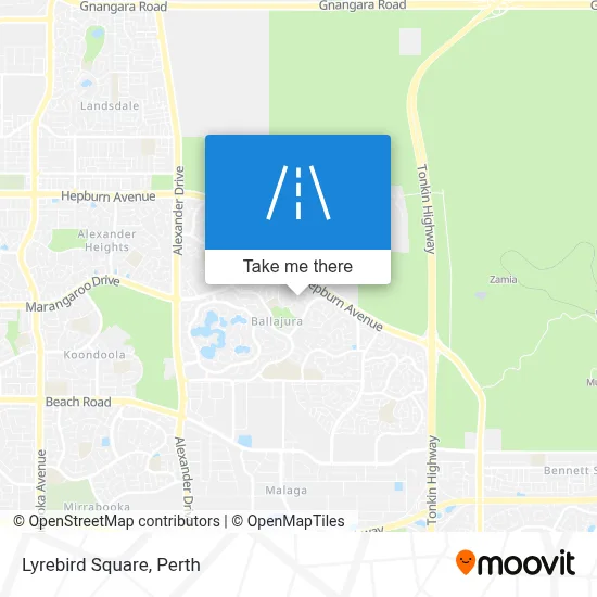 Mapa Lyrebird Square