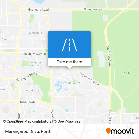 Mapa Marangaroo Drive