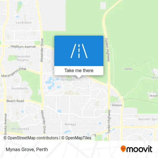 Mapa Mynas Grove