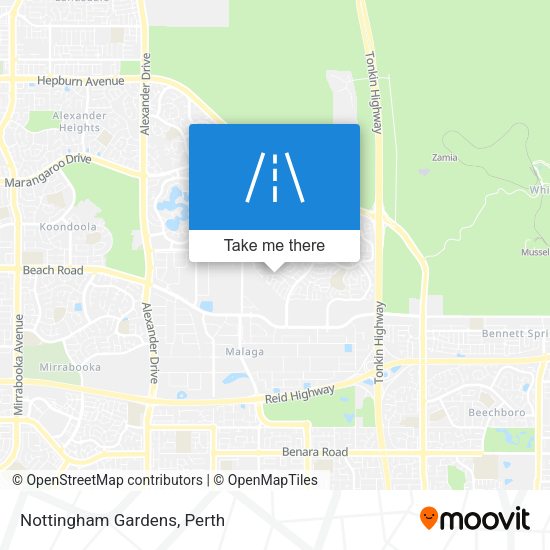 Nottingham Gardens map
