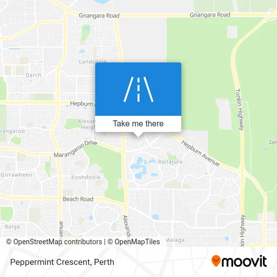 Mapa Peppermint Crescent