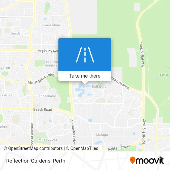 Mapa Reflection Gardens