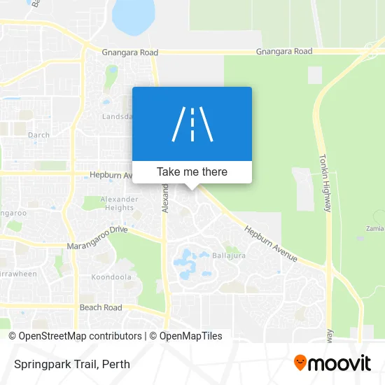 Mapa Springpark Trail