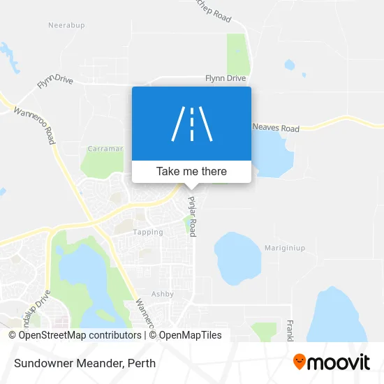 Mapa Sundowner Meander