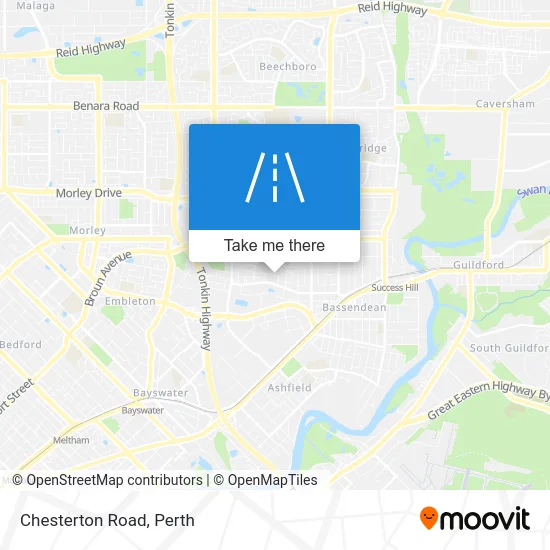 Mapa Chesterton Road