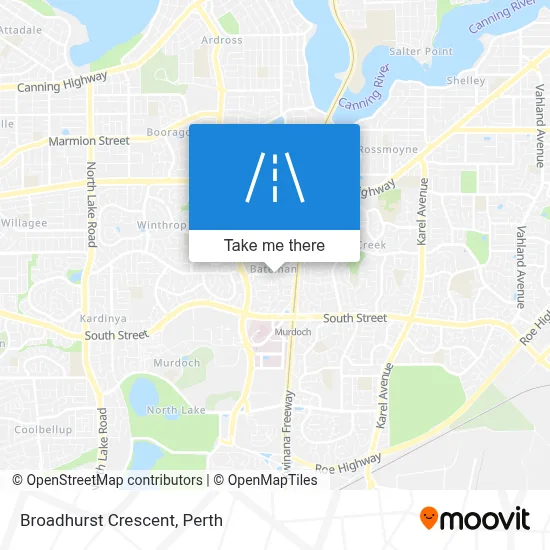Mapa Broadhurst Crescent