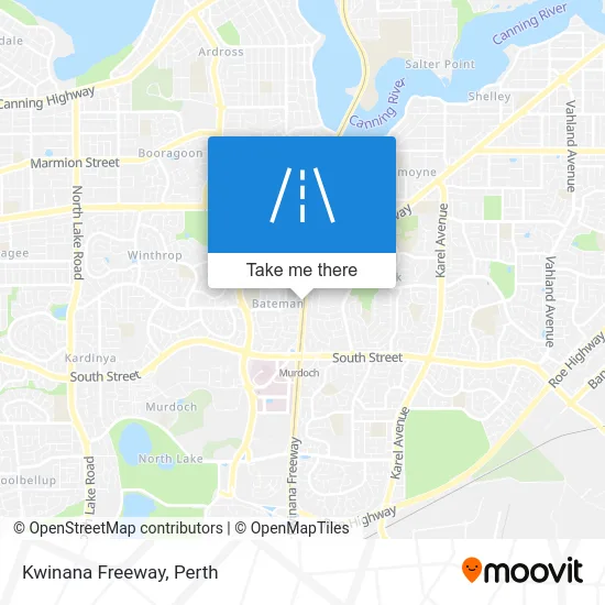 Mapa Kwinana Freeway