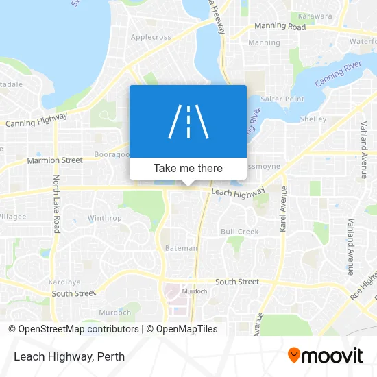 Mapa Leach Highway