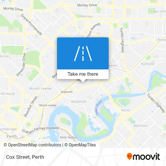 Mapa Cox Street