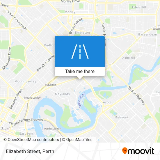 Mapa Elizabeth Street